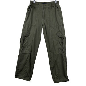 Aeropostale Women Cargo Utility Pants XS Olive Y2K Canvas Straight 29" Inseam